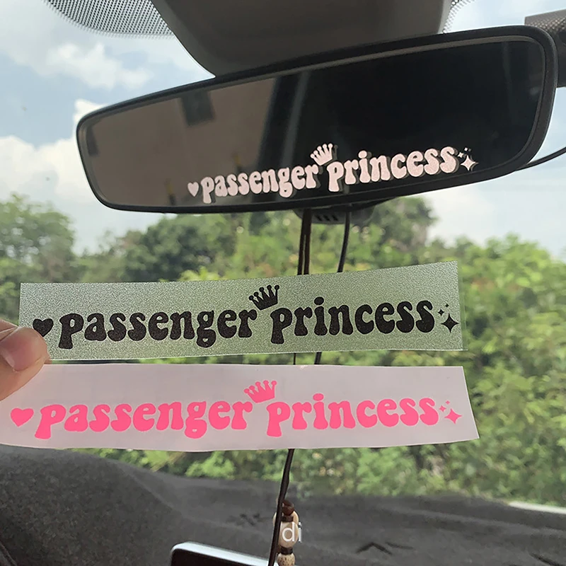 Creative Passenger Princess Mirror Car Decal Cute Car Vinyl Funny Art Sticker Decals Decor Car Interior Accessories