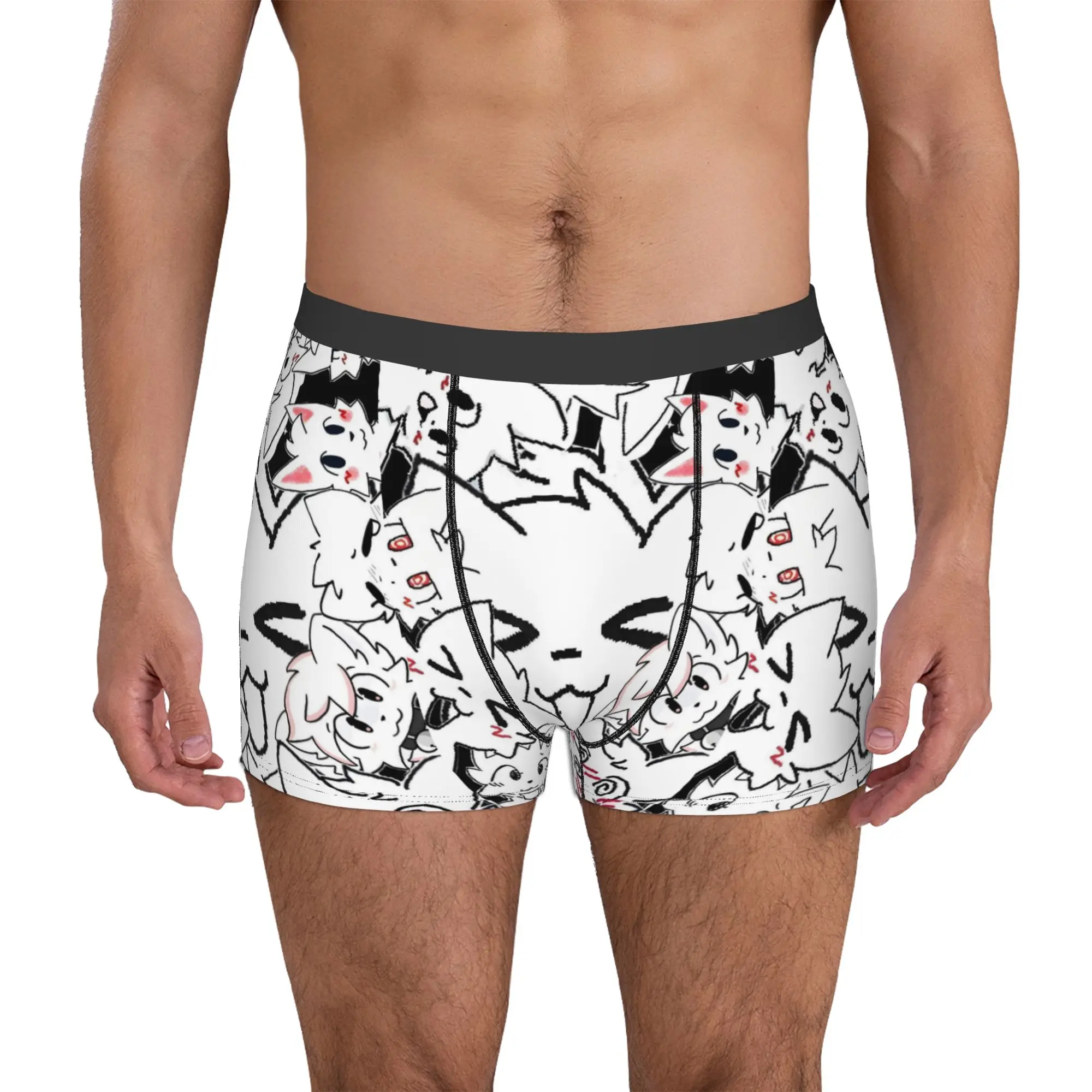 Customized Fashion Boykisser Silly Cat Boxers Shorts Panties Men's Underpants Breathable Cute Cartoon Briefs Underwear