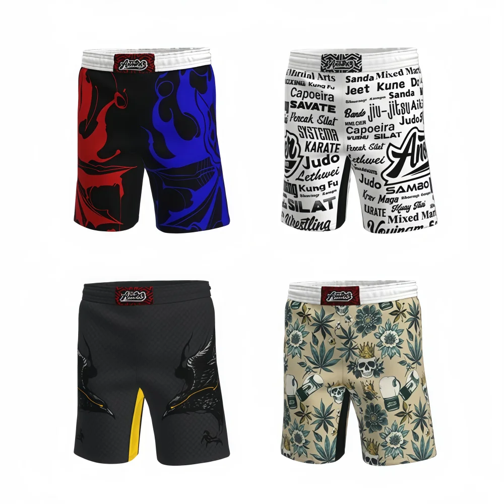 

MMA Shorts with Four-way Stretch High Elasticity Brazilian Jiu-Jitsu Training Pants Competition Shorts Boxing equipment