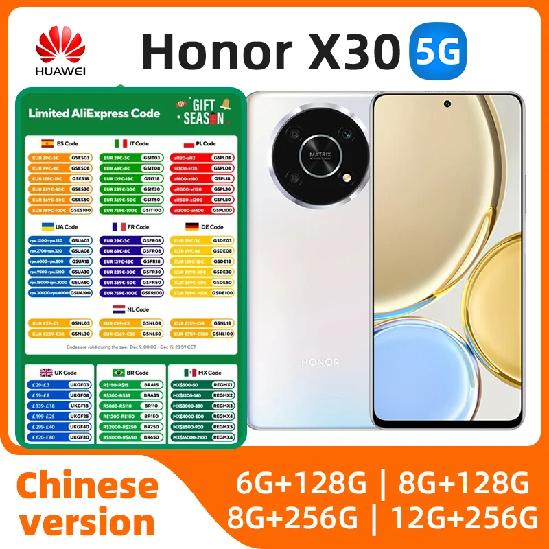 Смартфон HONOR X30 5g 6,81 дюйма 120 Гц Snapdragon 695 66 Вт Super Charing 4800 мАч Android 11, мобильный телефон, оригинальный б/у телефон