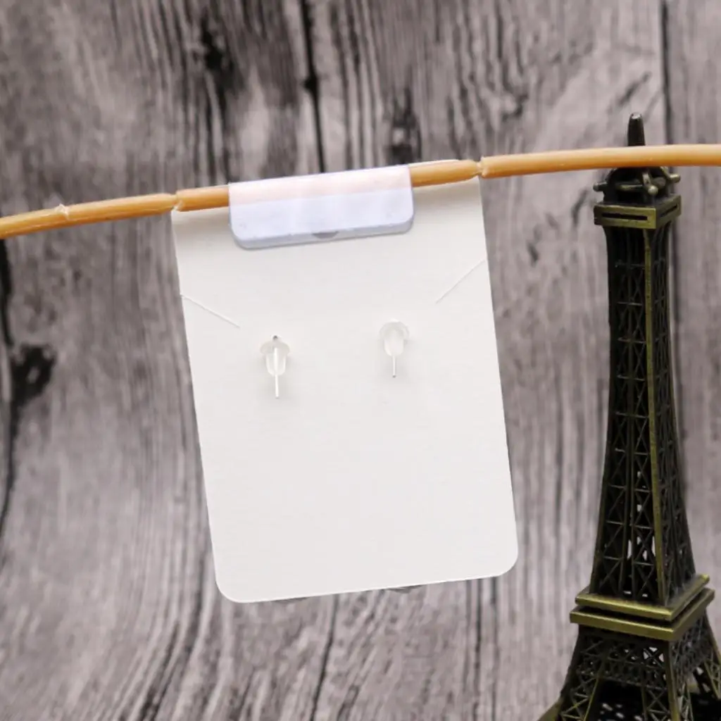 Self-adhesive Earring Card Adapter PVC Earring Supplies Blank Paper Tags Earring Accessories for Jewelry Making for DIY Earrings