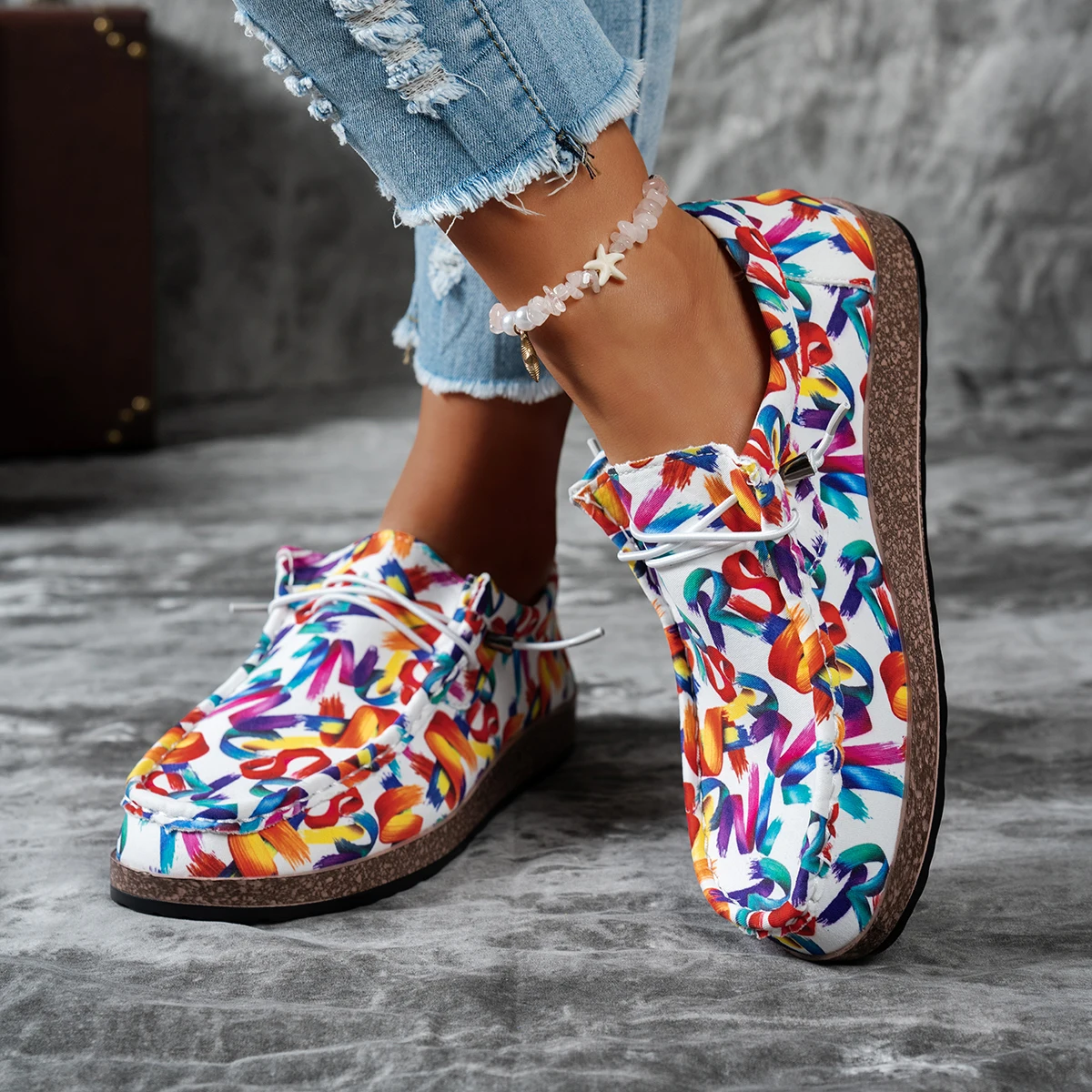 

Весенне-осенние новые элегантные туфли с круглым носком для женщин больших размеров, модные, популярные, спортивные/повседневные туфли