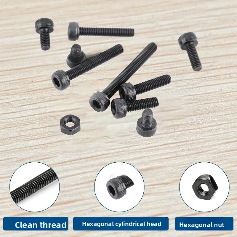 

Набор крепежных элементов M3 (280 шт./коробка): болты с шестигранной головкой, гайки, винты для машин и мебели