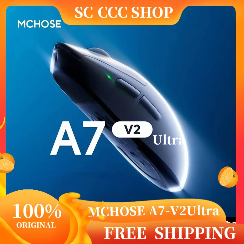 

MCHOSE A7V2 Ультра игровая мышь 8 кГц Скорость покатания 20000 кадров в секунду 42000 точек на дюйм Регулируемая PAW3950TI Индивидуальный датчик Super Pixart E-Sport