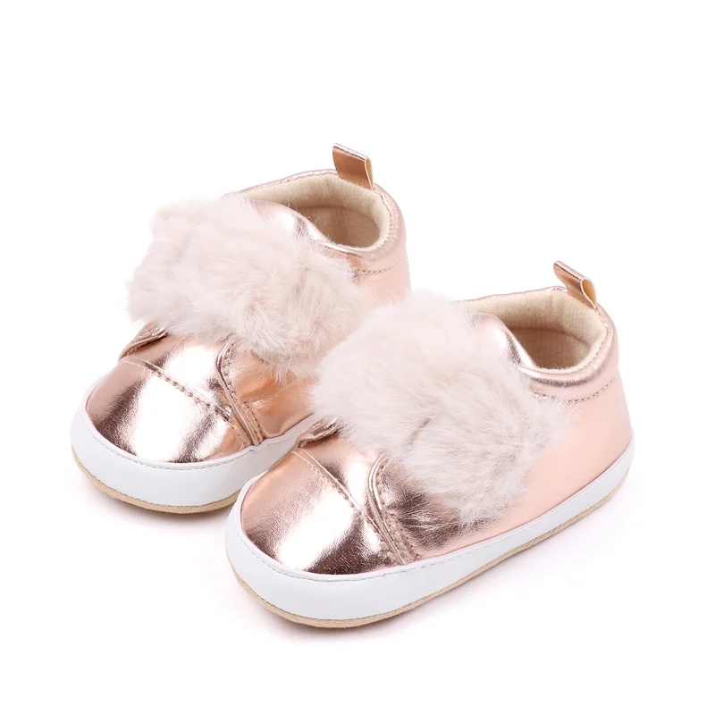 Baby Shoes Beautiful Blingbling PU Soft Plushy Spring and Autumn Style Prewalking Newborn Toddler Sneaker 2024 Fashion BWJ3149