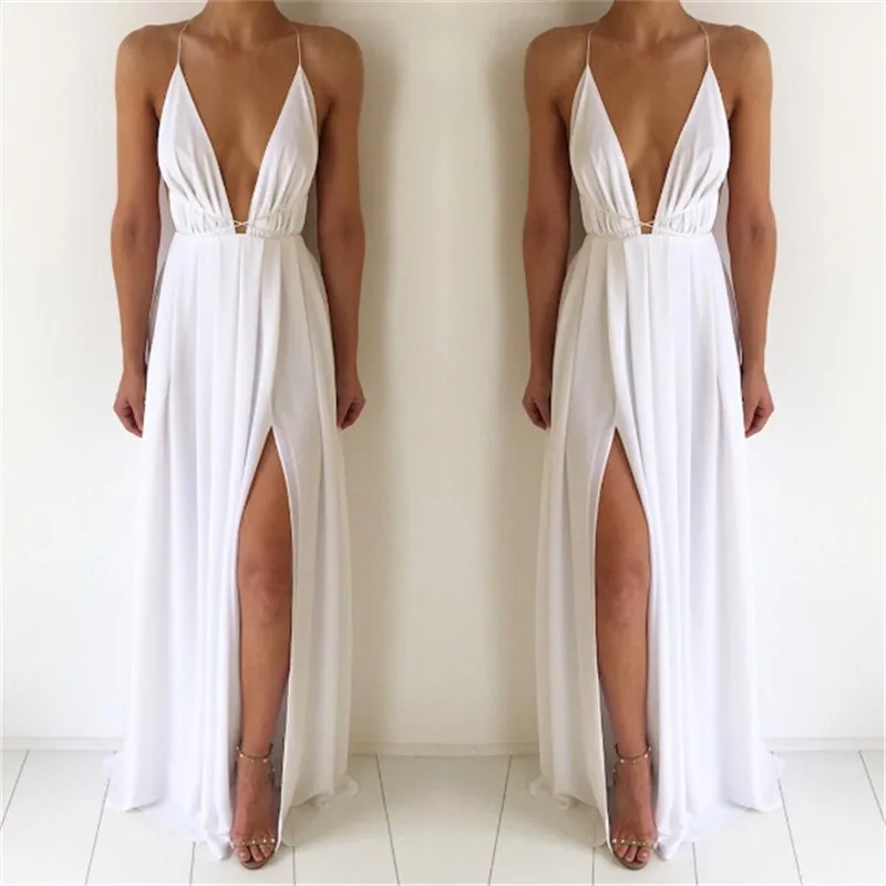 Women's Bohemian Long Party Ball Dresses Chiffon Mesh Long Maxi Dress Solid Spaghetti Strap Backless Sundress Party Dresses y2k