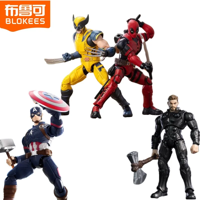 

Строительный блок BLOKEES, человек Marvel Hero Beyond Edition, сборная модель Дэдпула Росомаха, ручная форма, украшение для рабочего стола, игрушка в подарок