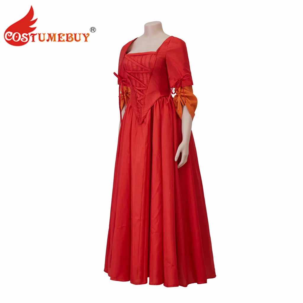 Musical Hamilton Cosplay Maria Reynolds Cosplay Costume Red Stage Concert Costume Halloween Ball Gown Victorian Colonial Dress