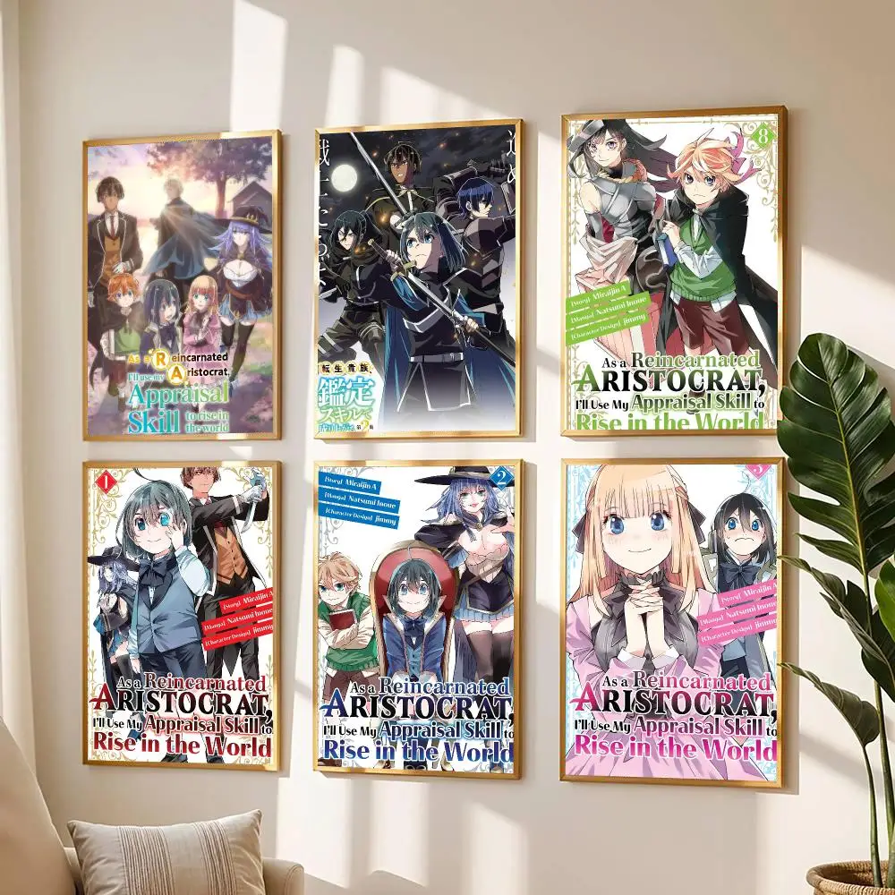 anime A-As a Reincarnated Aristocrat, Ill Use My-D Poster Modern Wall Decal for Living Room Cafe Office Bar and Bedroom