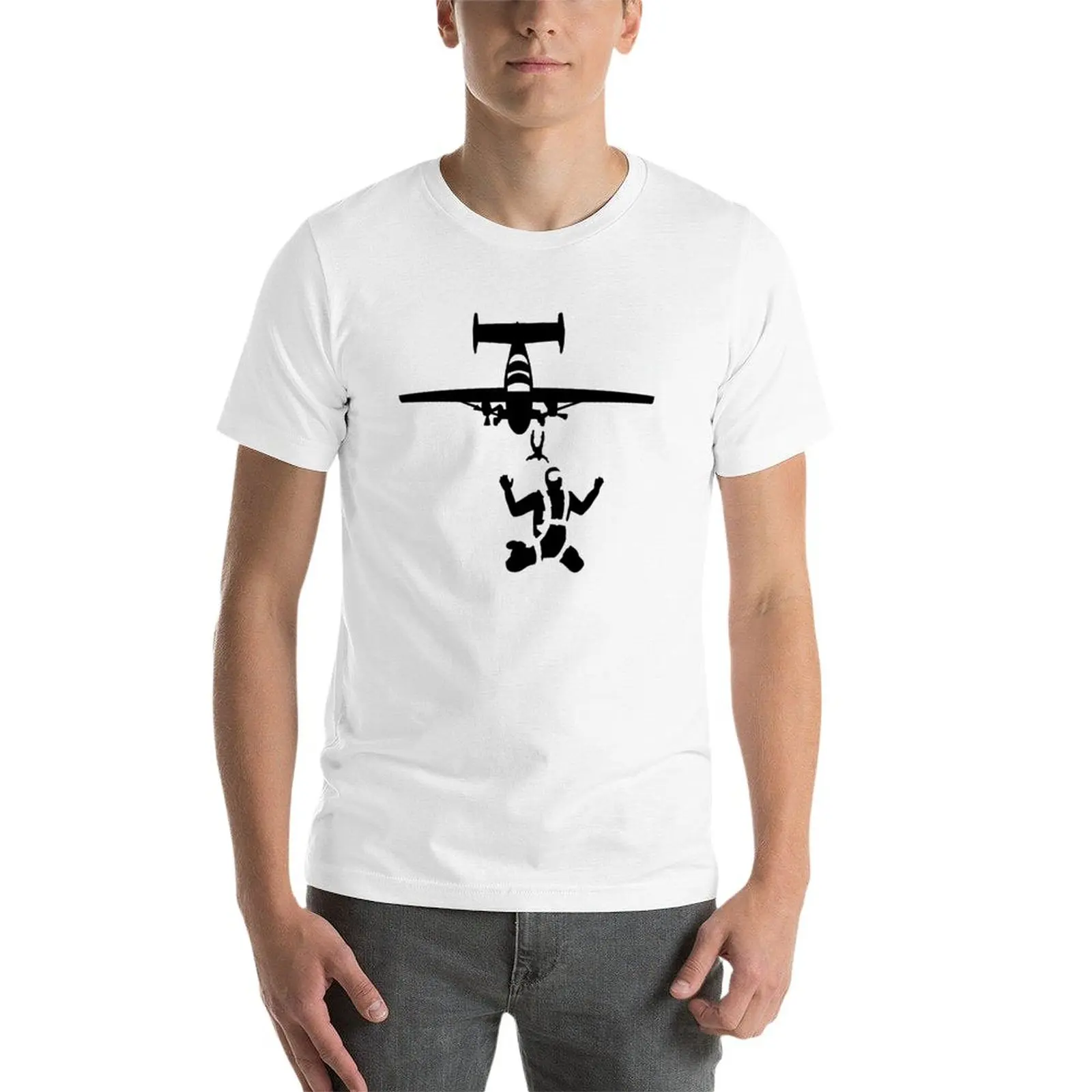 Skydiving T-Shirt summer top Short t-shirt funny t shirts slim fit t shirts for men