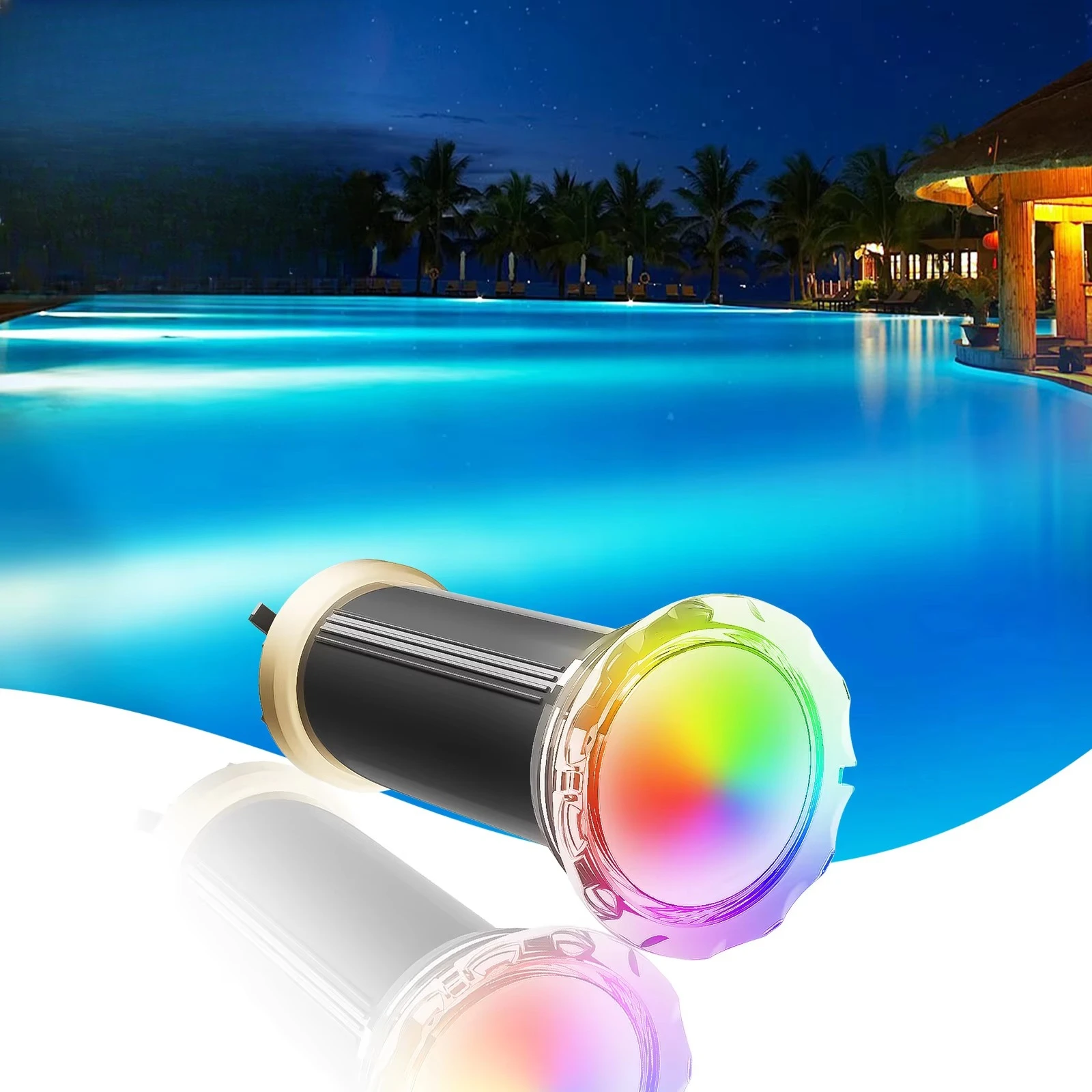Refinado 100 pés mais vendidos design patenteado níquel pentair globrite piscina & spa luz substituição 1.5 Polegada led spa piscina luzes