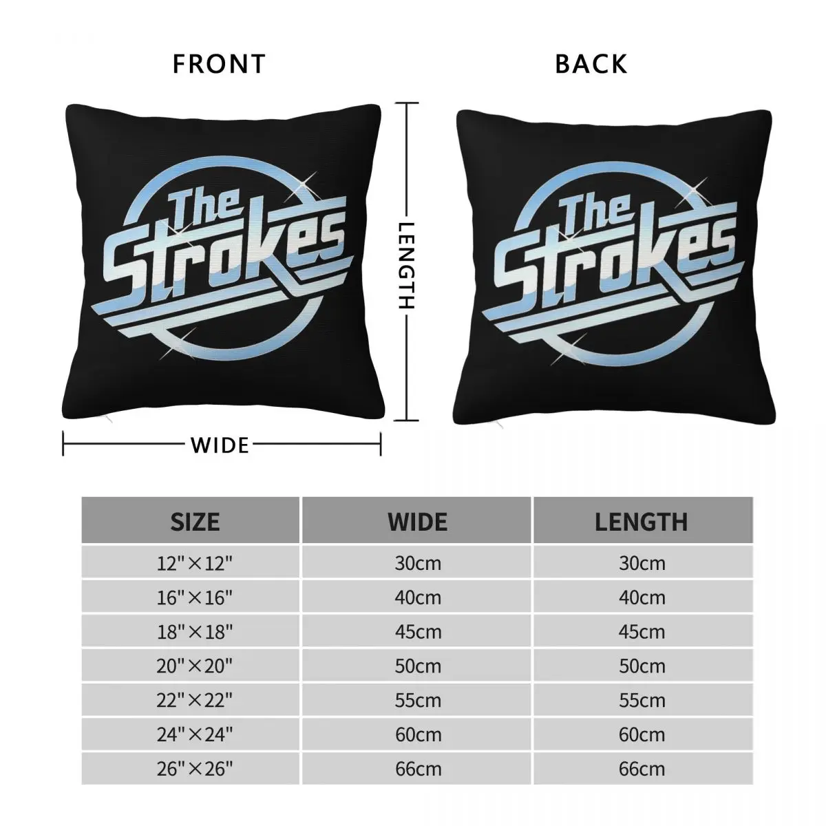 The Stroke Band Reptilia Square Pillowcase Polyester Linen Velvet Creative Zip Decor Sofa Cushion Cover