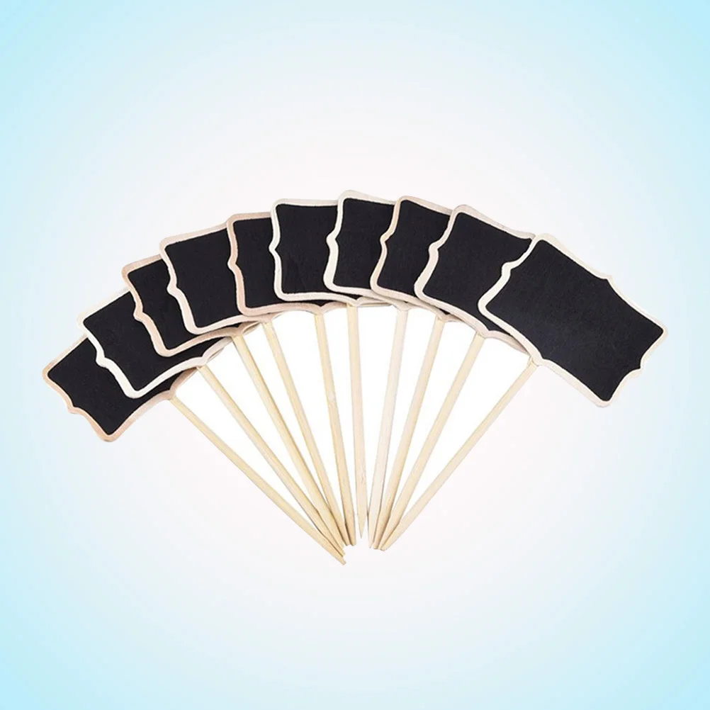 

20 Pcs Mini Chalkboard Signs Blackboard Vegetable Price Tags Chalkboards Wooden Bamboo Child