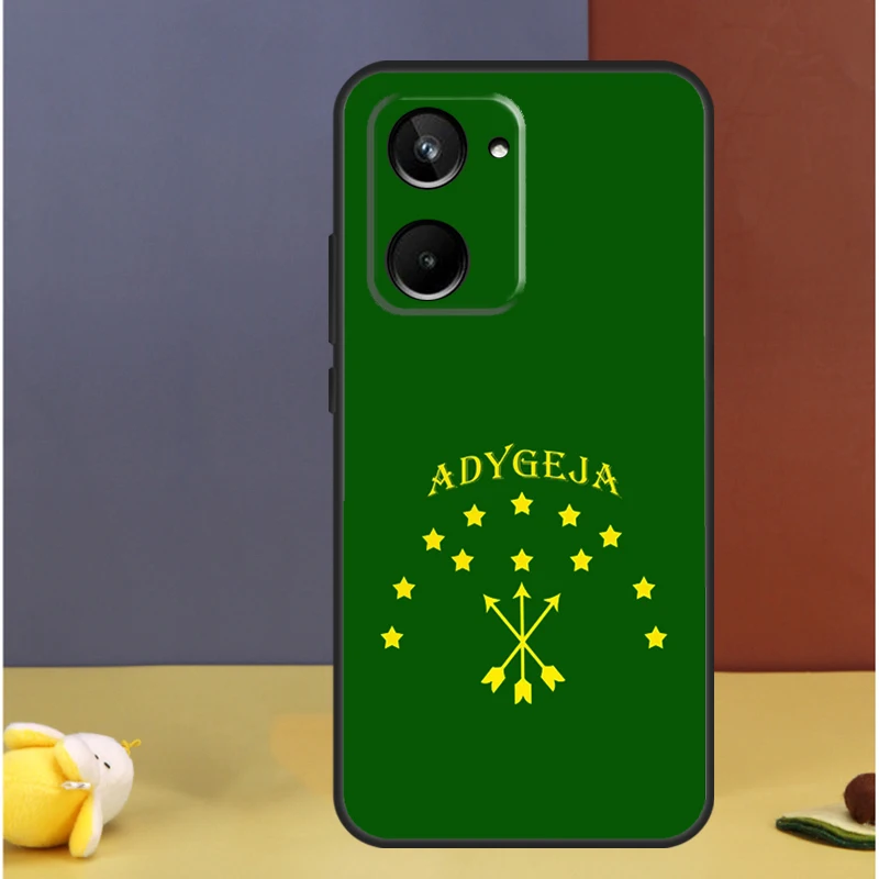 Adygea circassian flagge für realme c25s c21y c33 c55 c11 c15 c30 c53 c51 gt neo 5 gt3 gt5 9 10 11 12 pro plus fall