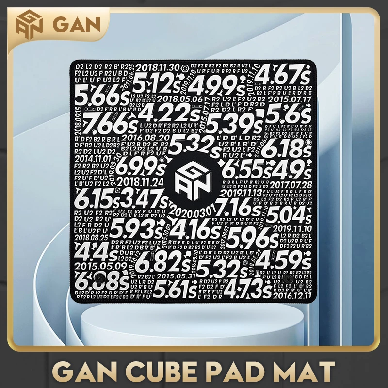 [CubeFun]GAN Cube Pad Mat Black Samurai 300*300mm Speed Cube Training Competition Mouse Table Mat For Gifts