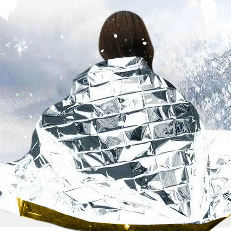 Camping Emergencies Blanket Portable Hiking Rugs Multifunctional Survival Emergencies Thermal Blanket For Outdoors Camping
