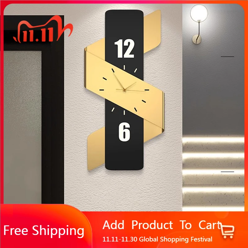 

Luxury Digital Wall Clocks Living Room Art Mural Big Size Modern Wall Watch Minimalist Silent Horloge Murale Home Decoration