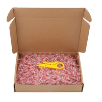 Sello de soldadura termorretráctil, conectores de cable a tope impermeables, terminales de cobre eléctrico con conector tipo bala de manga de soldadura