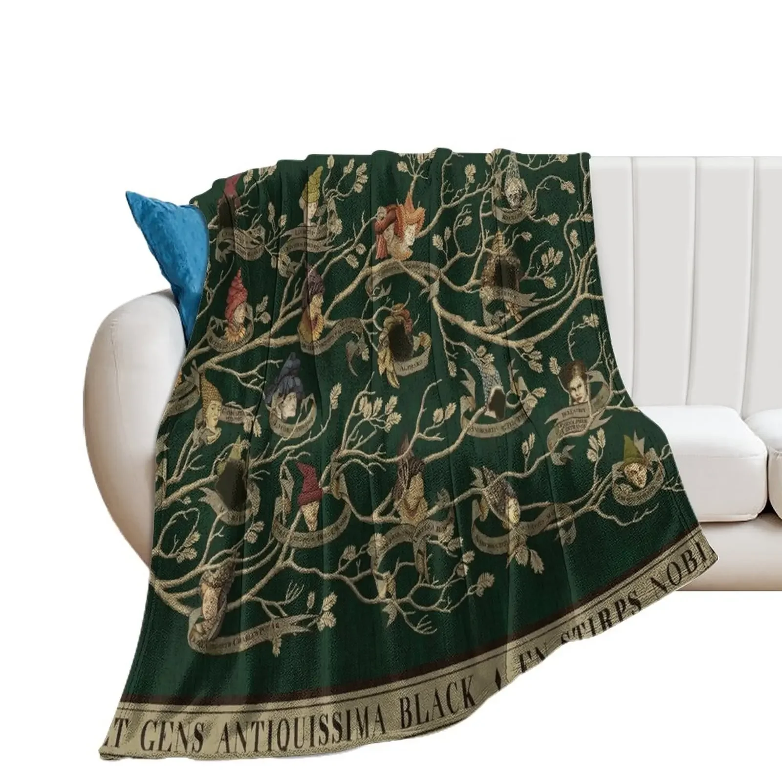 

Noble House of Black Family Tree Throw Blanket Heavy Beach Summer Moving Blankets