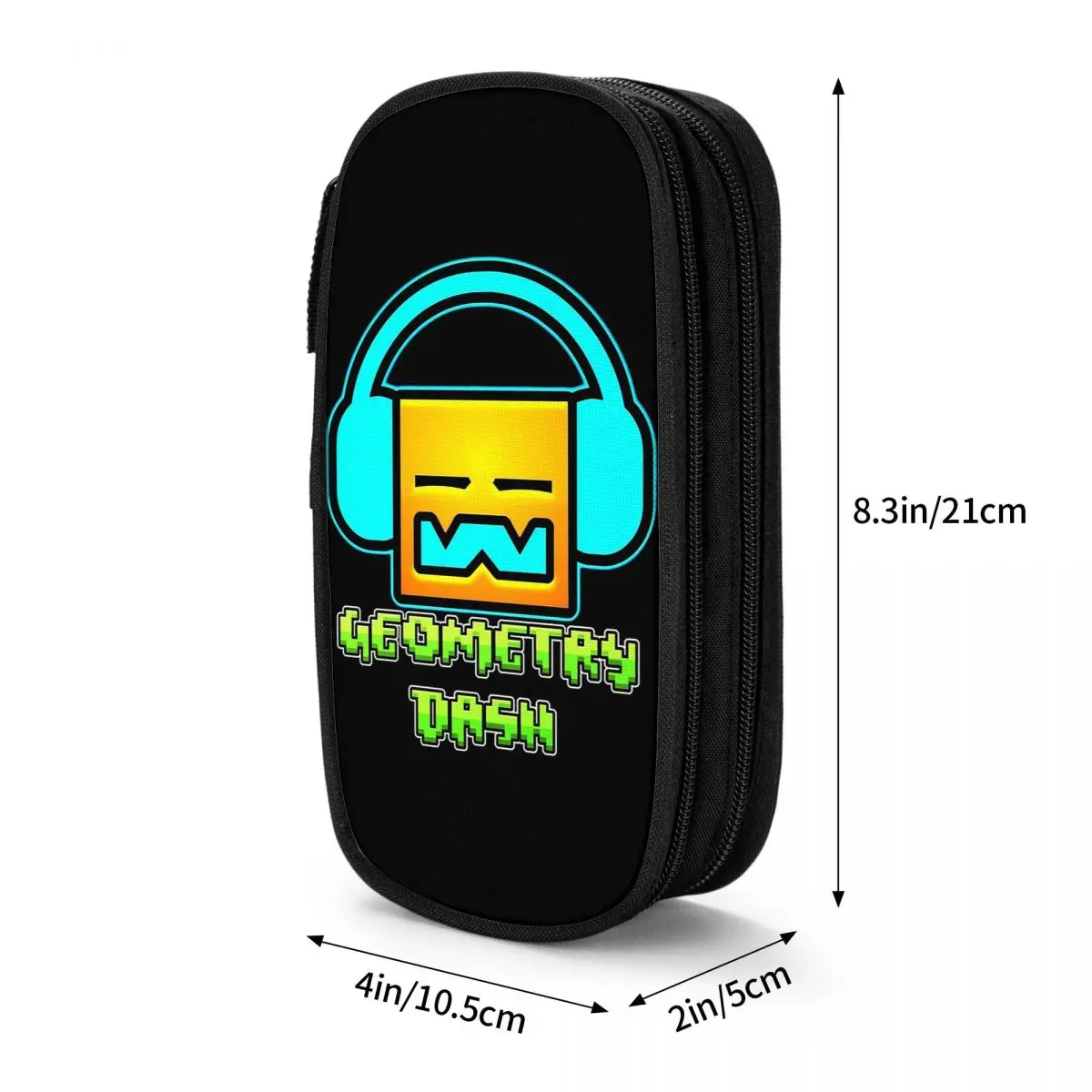 Geometry Dash Game Music Cute Geometric Pencil Case for Boys Girls Gifts Pen Box Pencil Bag Stationery Supplies Pen Holder Bag