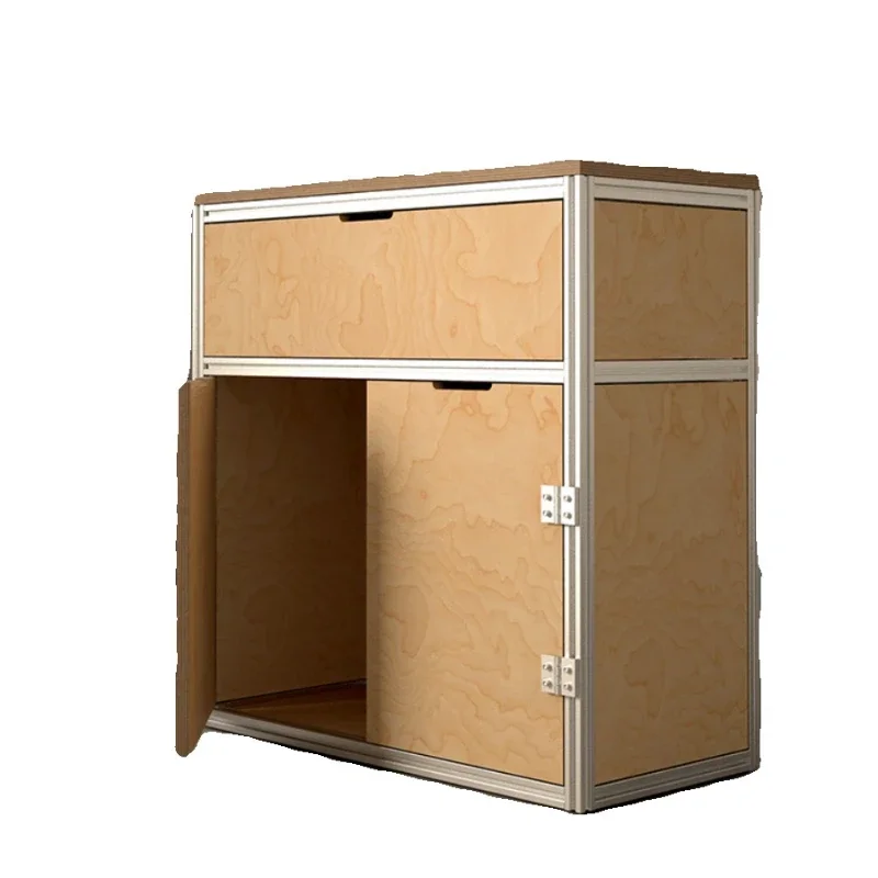 

Medieval birch ocean board storage cabinet, coffee shop modern simple side cabinet