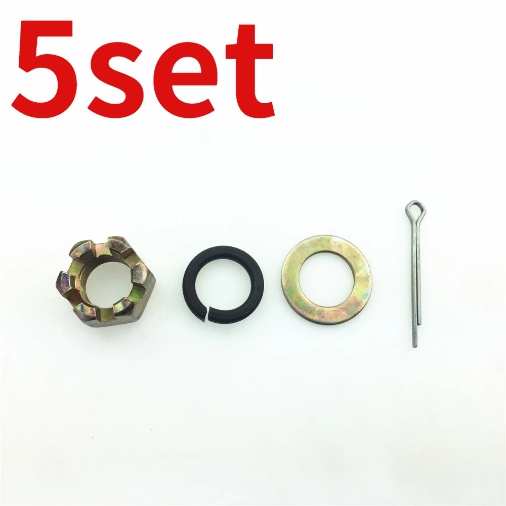 5set Electric Tricycle Accessories Half Shaft Nut Rear Axle Screw Nut Spring Washer Flat Washer Cotter Pin