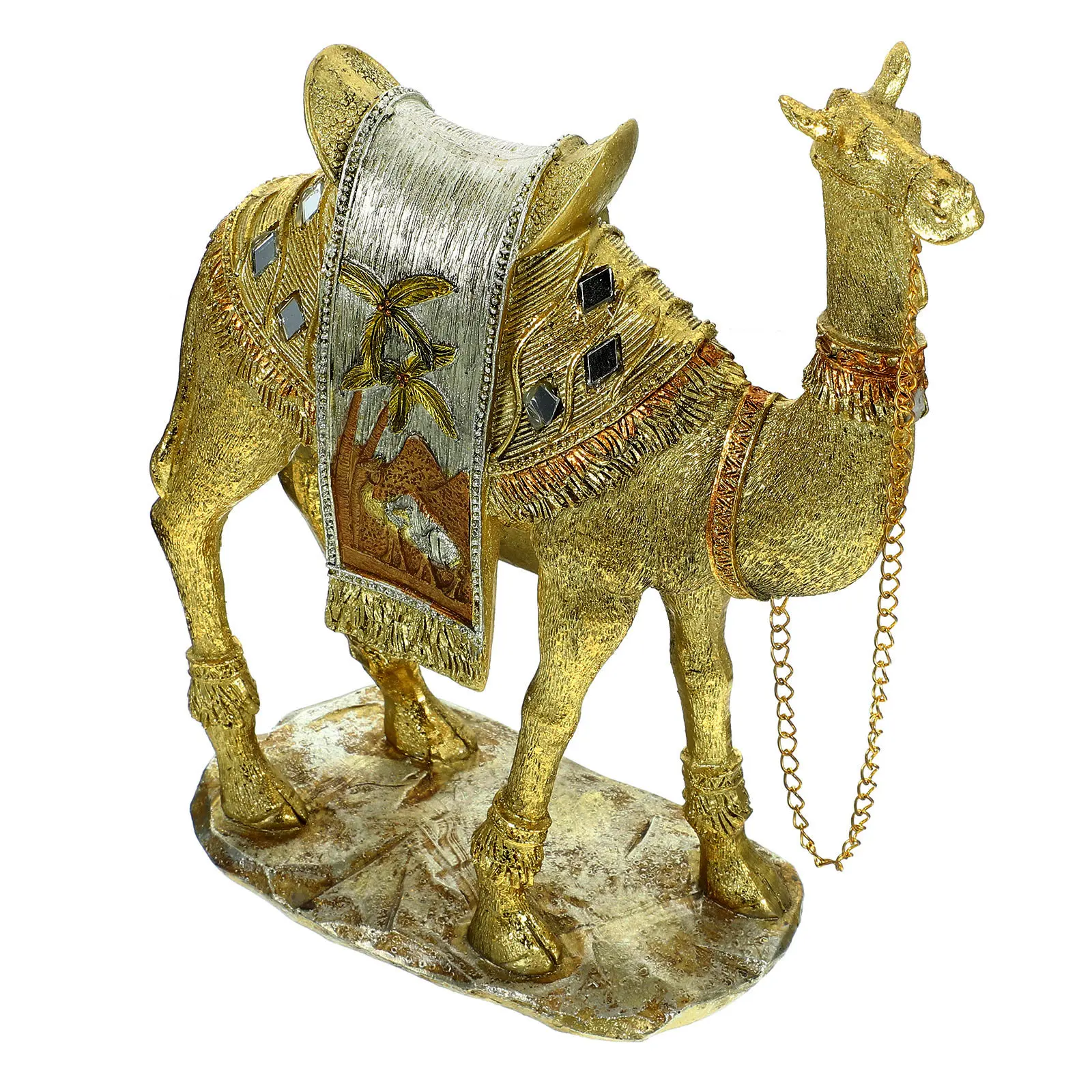Resin Camel Statue Small Classic Home Decoration for Living Room Tabletop Desktop Ornament Middle East Style