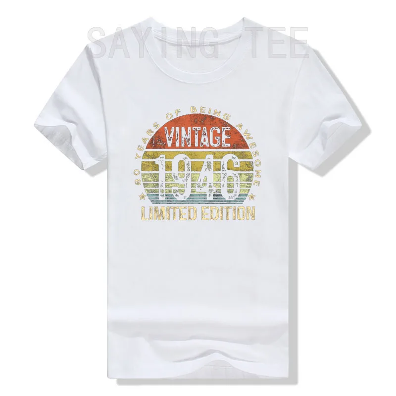 Vintage 1946 Limited Edition 80-Jähriges Geschenk zum 80. Geburtstag, tolles T-Shirt für Opa, Oma, Geburtstagsgeschenk, modisches T-Shirt mit Spruch – Detail 12