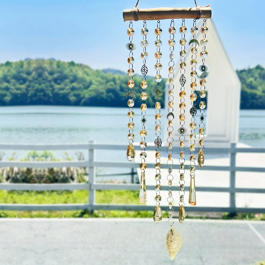 Creative Crystal Suncatcher Wind Chimes Sun Catcher to Hang Hanging Glass Prisms Pendants for Yard Garden Window Decorations