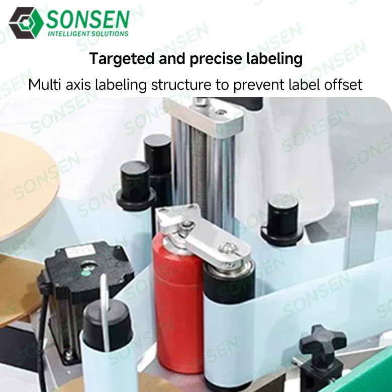 Automatic Servo Spot Labeling Machine For Round Bottles Small Business Round Bottle Adhesive Label Sticker Machine