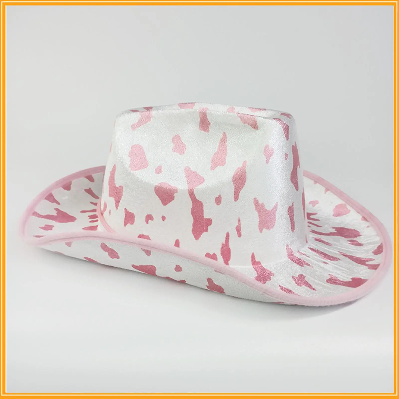 

Cowboy Hat Wide Brim Hat with Speckled Pattern Hat Band for Adults Women