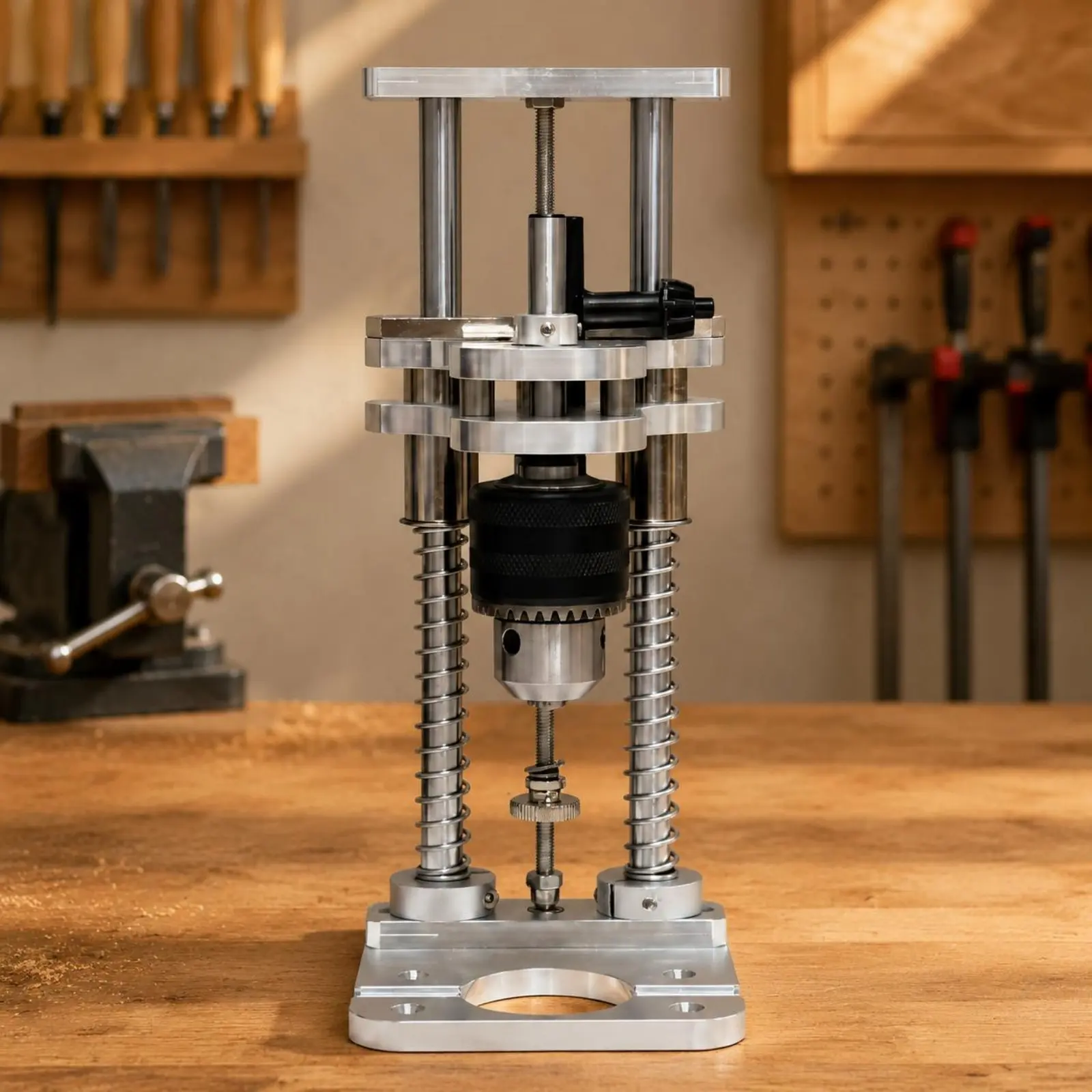 Vertical Drill Stand Precision Drilling Drill Support Frame Power Tool Accessory Adjustable Non-Slip Mount for Garage