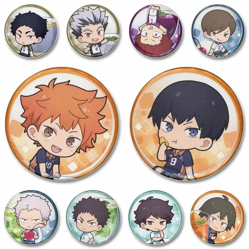 Funny Anime Soft Button Pin Custom Cartoon Character Kenma Tobio Toru Oikawa Brooches Lapel Badge Jewelry Gifts for Friends Kids