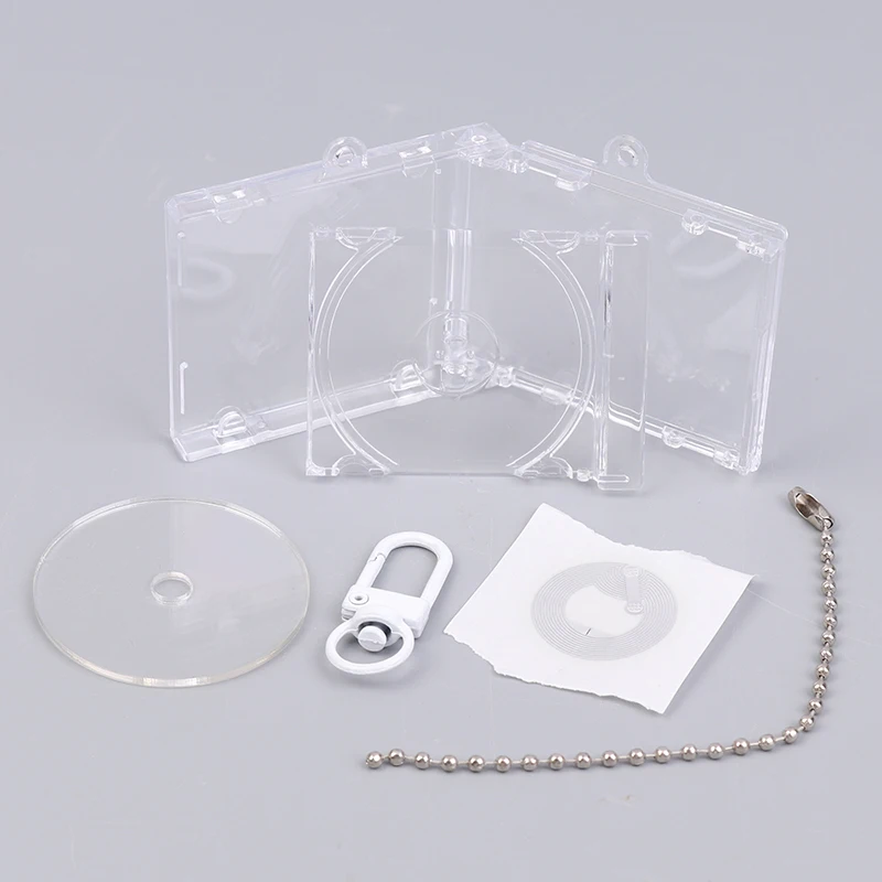 Llavero Portátil con Estuche para CD en Blanco, Funcional NFC, Soporte para Llaves, Colgante DIY para Álbum, Souvenir para Decoración de Bolsos