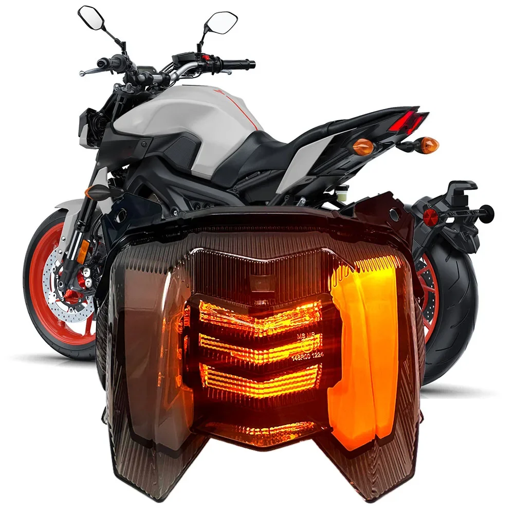 

E-Mark LED Tail Light For 2018-2019 Yamaha MT-09 FZ-09 FZ09 MT09 Motorbike Rear Taillight with Turn Signal Lamp Plug and Play