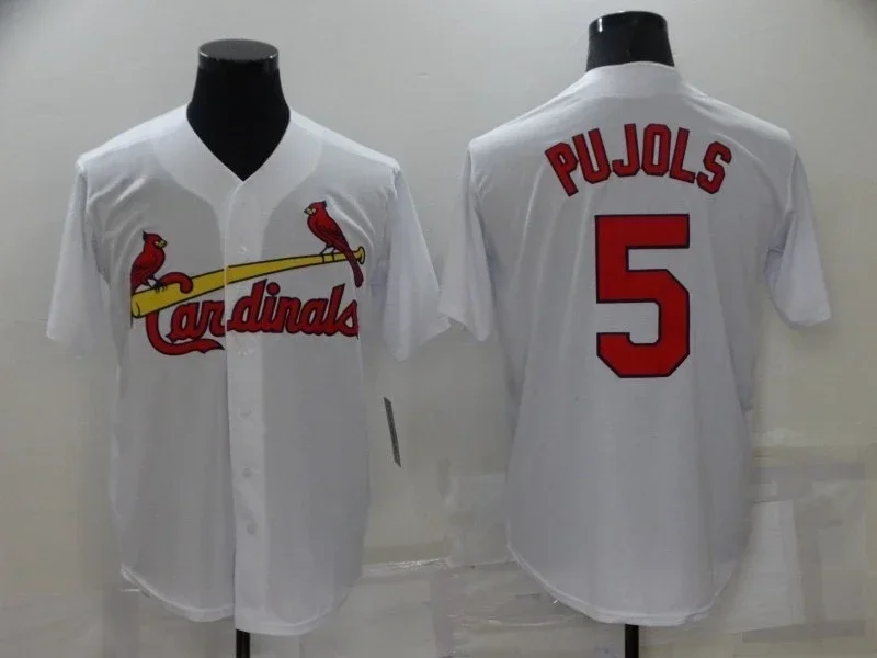 

New Baseball Jerseys America #5 PUJOLS Jersey Personalized Your Name Any Number All Stitched Us Size