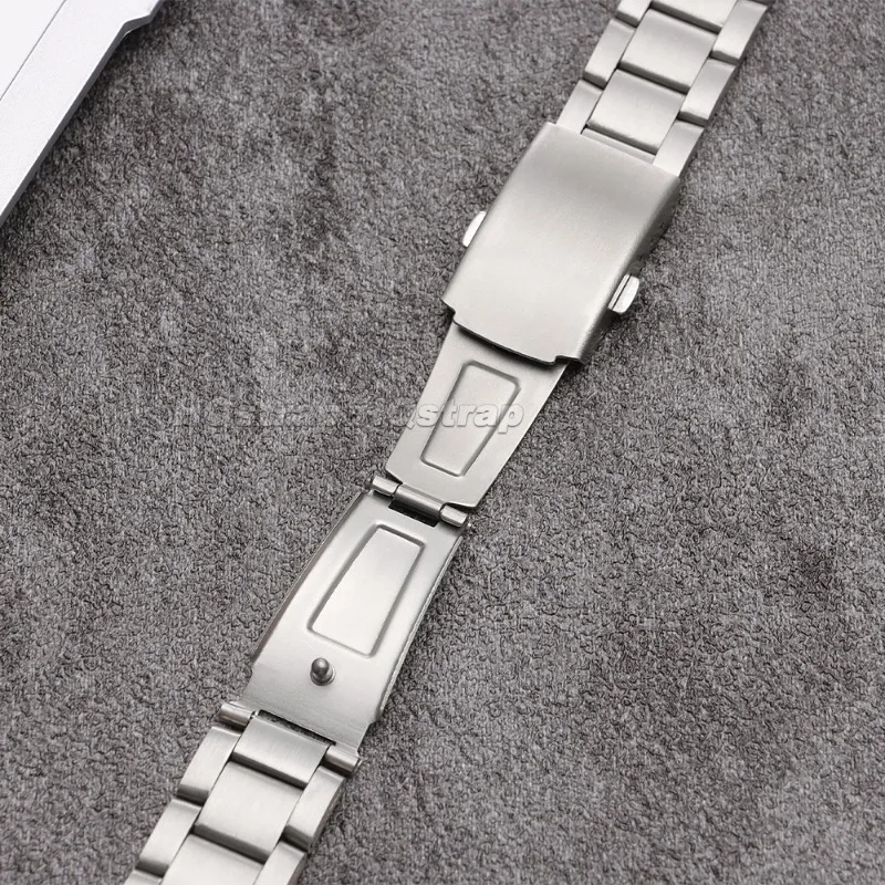 Für Casio Metall-Uhrenarmband 18mm für AE1200/1300 F-91W F84 F105/108/218 A158W/168 Edelstahl Sicherheits-Faltschließe Uhrenarmband – Detail 5