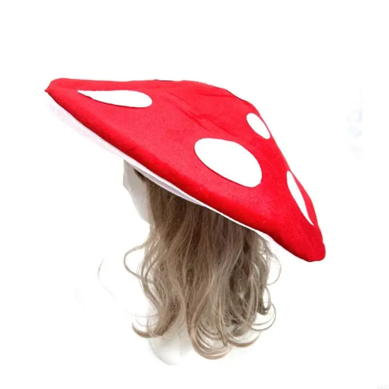 H9ec Eye Cashing Mushroom Plush Hat لالتزامات زي غير رسمية ، قبعة صور