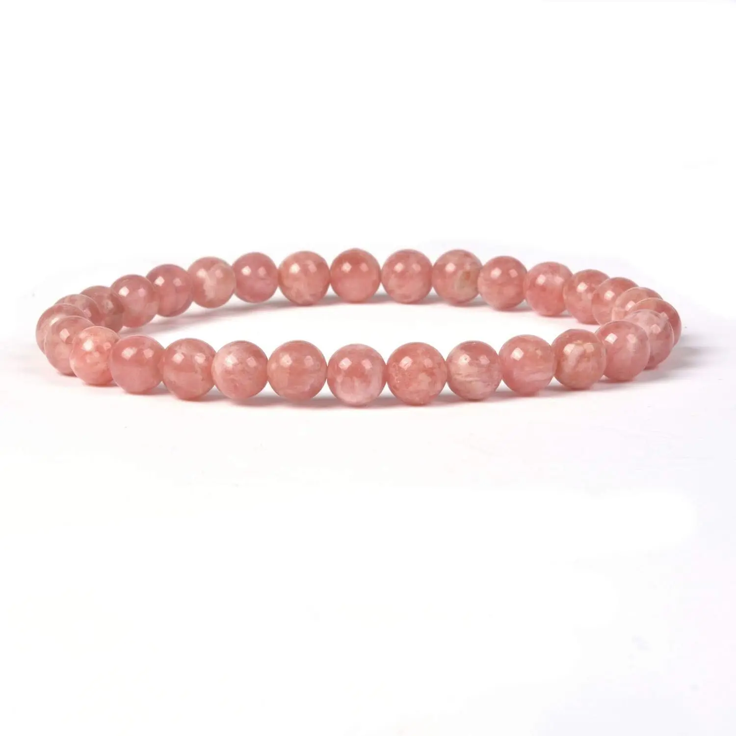 Justinstones Gem Semi Precious Gemstone 6mm Round Beads Stretch Bracelet 6.5 Inch