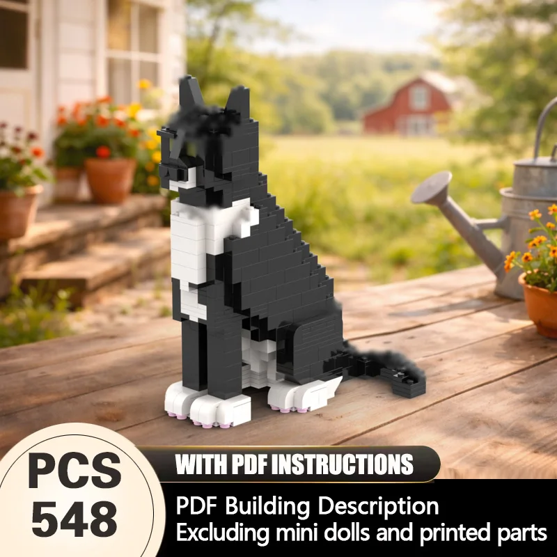 

Creators Animal Series Model MOC Building Bricks Small Black Cat Modular Technology Gifts Holiday Assemble Children Toys Suit