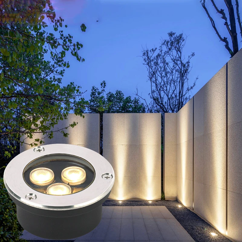 Lampu sorot LED dekorasi taman, lampu lantai, persegi, lanskap luar ruangan, 6W, 10W, 12W, anti air, 30 IP67