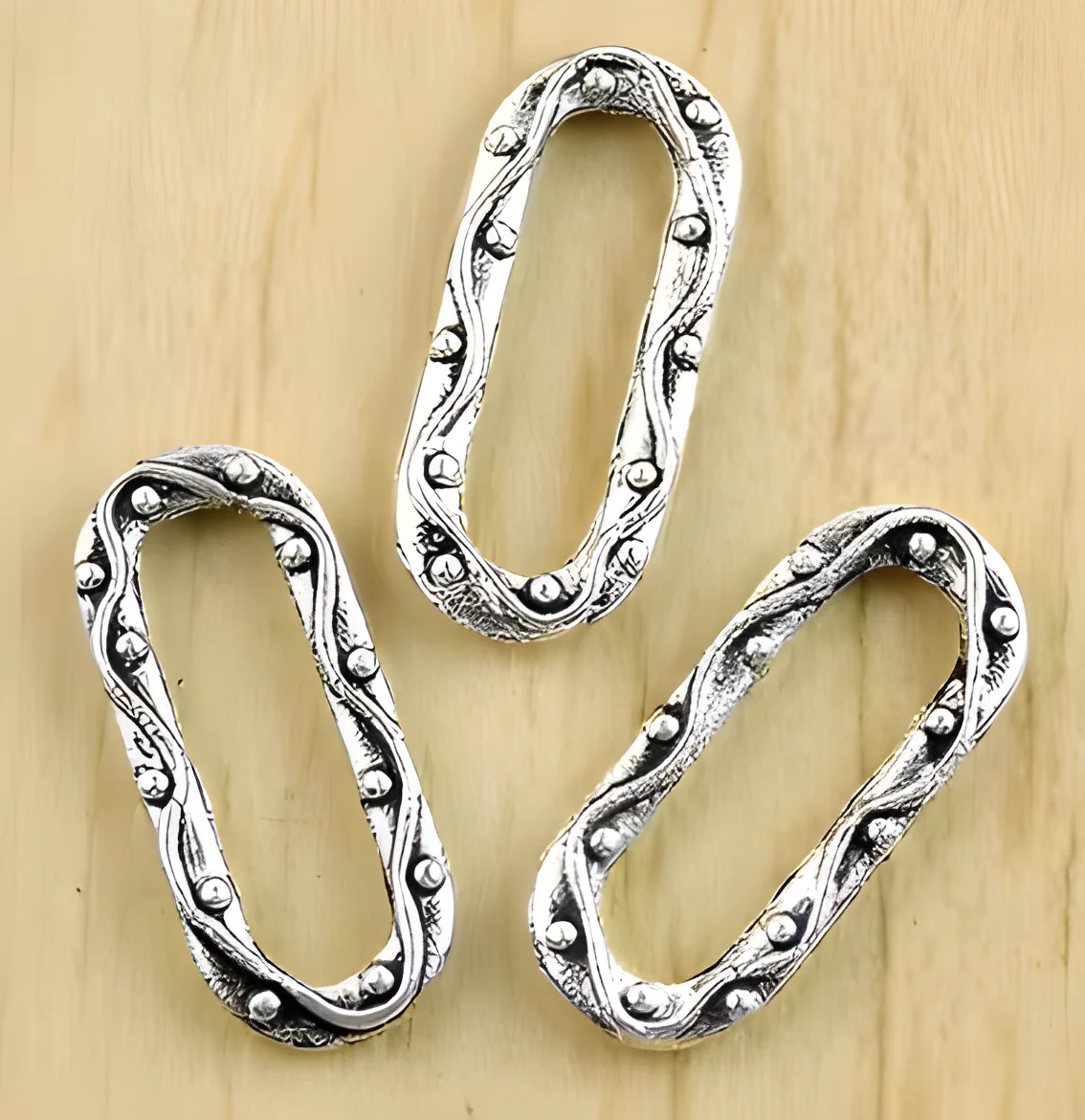 

25pcs 21x9mm Alloy matel tibetan silver oval connectors HW0170H
