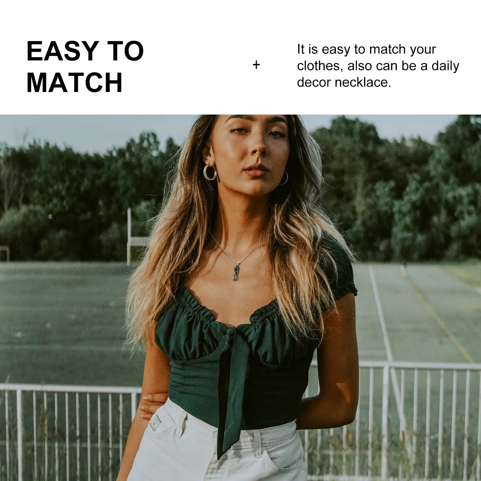 

Chic Couple Neck Jewelry Exquisite Workmanship Stylish Pendant Daily Decor Necklace Couple Hugging Necklace Figure Neck Pendant