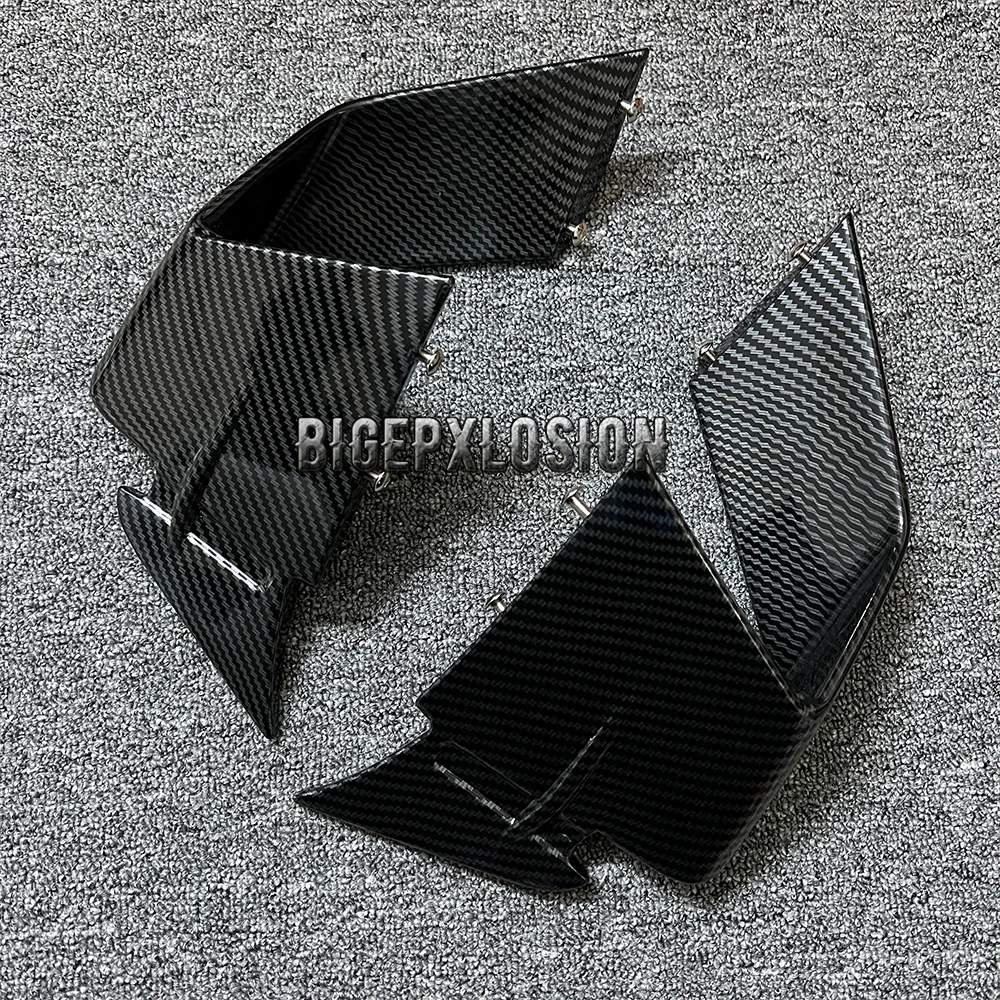 ABS Carbon Fiber Windshield Wing Fairing Front Aerodynamic Spoiler Winglet For BMW S1000RR S1000 RR M1000RR 2019 2020 2021 2022