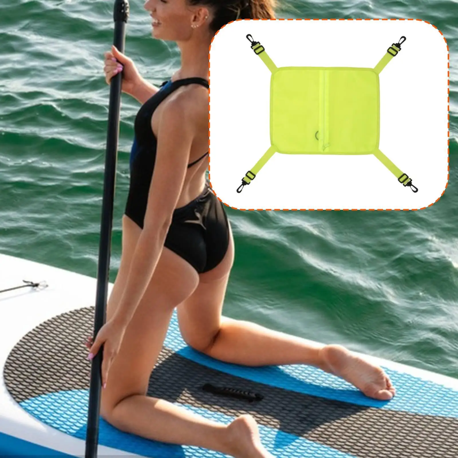 Paddleboard Mesh Deck Bag Storage Pouch Compact Quick Dry Organizer for Surfing and Recreational Boats