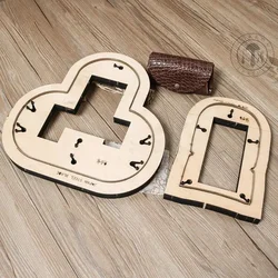 ZONESUN  two-in-one coin purse pouch Customized leather cutting die handicraft tool punch cutter mold DIY paper wallet cut die