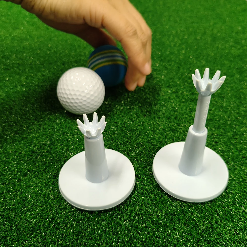 PGM 2pcs Golf Tee Adjustable Height Soft Rubber Flexible Ball Tee Soft Golf Adjustable Ball Holder Anti-flying Self Standing