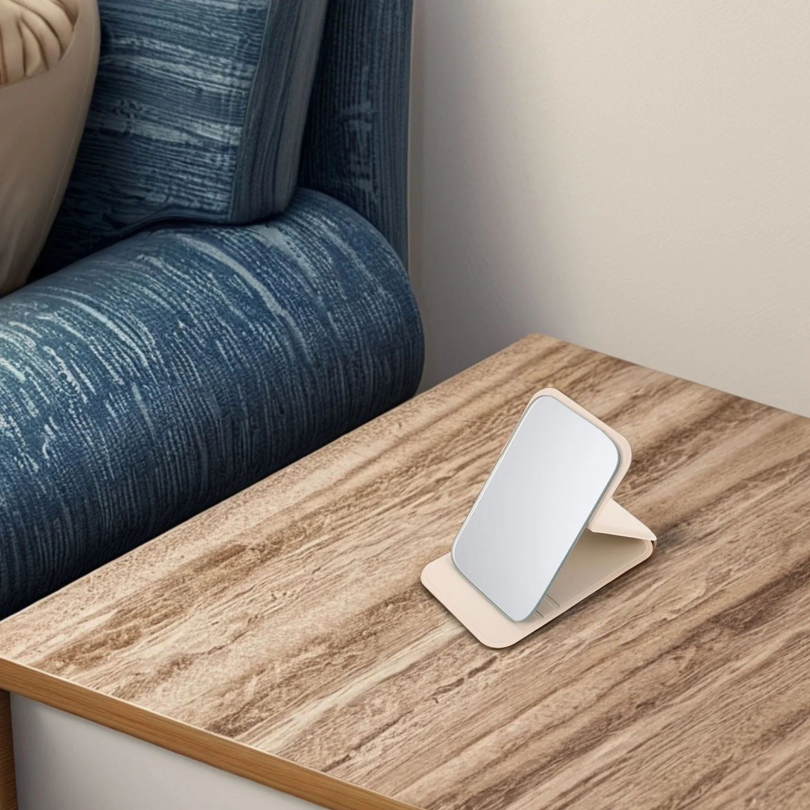 Make-upspiegel Make-up voor portemonnee Opvouwbaar Klein Compact Dames Klein Wit Schattig Reizen