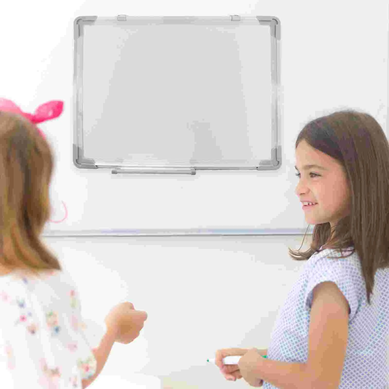 Mini tableau blanc mural magnétique avec cadre en aluminium, petit tableau blanc, effaçable à sec, adapté pour l'école, le bureau, les enfants, 4000x3000x200cm