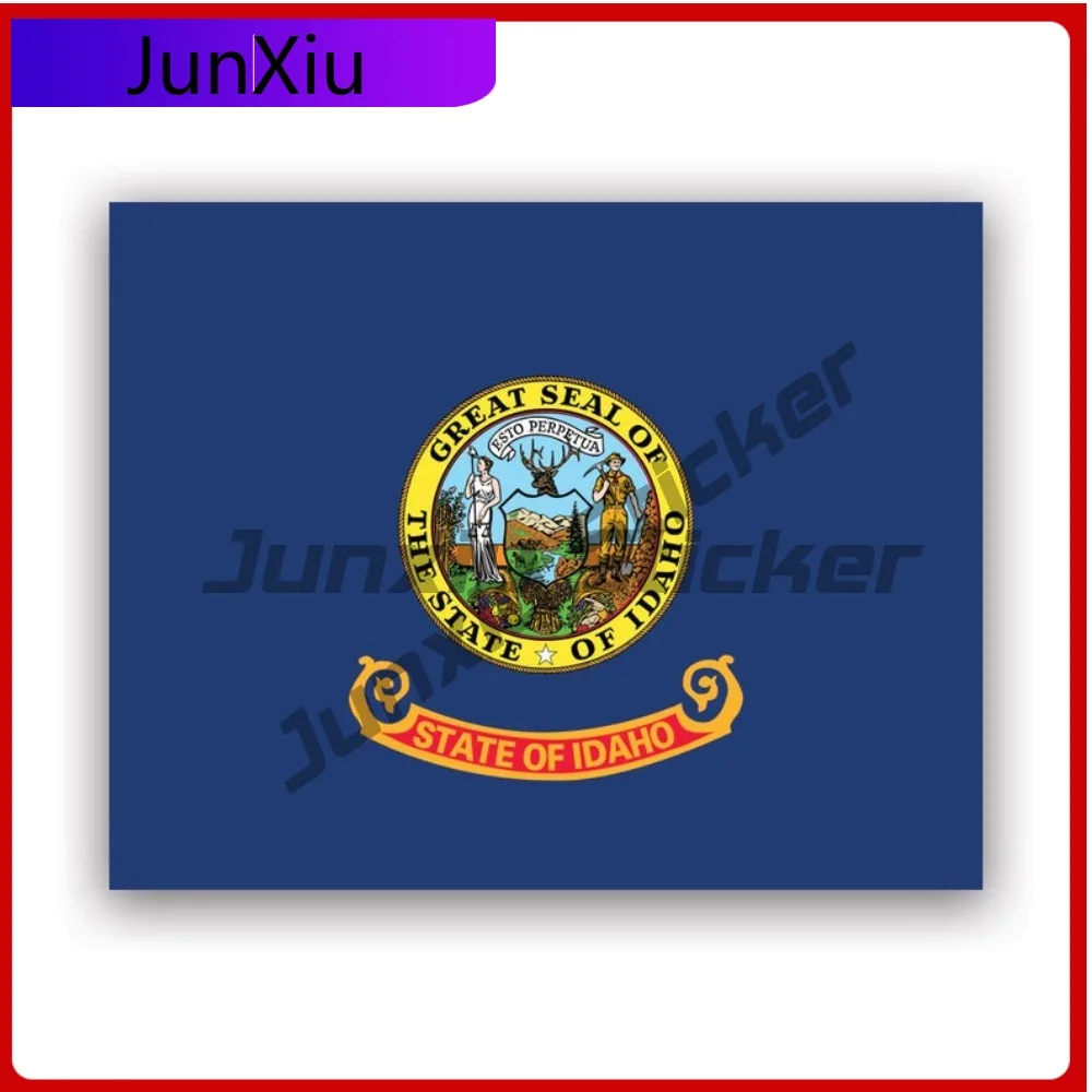 

Idaho Flag Sticker Sun Resistant Waterproof Cool For Motorcycle Truck Car Body Self Adhesive Removable Decal Sport Scratch